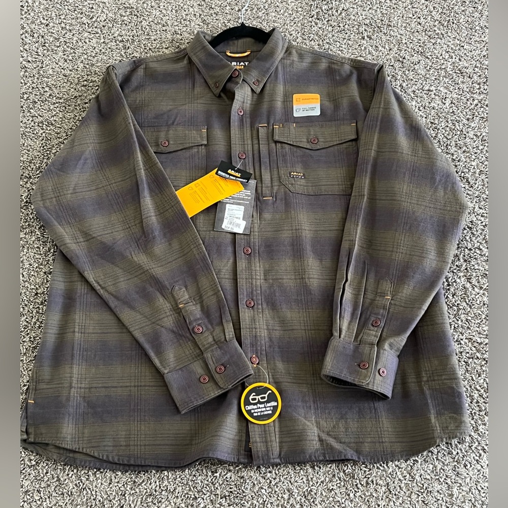 ARIAT Rebar Flannel DuraStretch Work Shirt - Picture 2 of 10